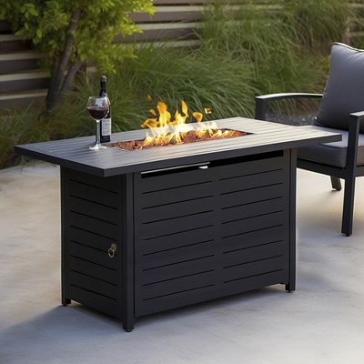 Kinger Home 42-inch Outdoor Propane Fire Pit Table For Patio, 50,000 ...