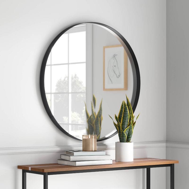 30" Flush Mount Round Decorative Wall Mirror - Project 62™, 3 of 11