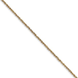 Black Bow Jewelry 1.1mm, 14k Yellow Gold, Ropa Chain Necklace - 1 of 4