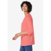Woman Within Plus Size Perfect Three-Quarter Sleeve V-Neck Tunic - 4 of 4