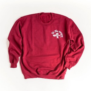 Simply Sage Market Women's Graphic Sweatshirt Tis The Season Holly Berries Mini - 1 of 4