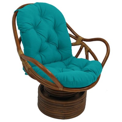 Blazing Needles, 48-inch by 24-inch Solid Outdoor Spun Polyester Swivel Rocker Cushion