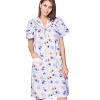 Casual Nights Women's Snap front House Dress Short Sleeve Woven Duster Housecoat Lounger Robe - 4 of 4