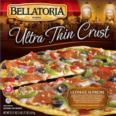 Bellatoria Ultra Thin Crust Ultimate Supreme Frozen Pizza - 21.7oz