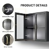 24Inch W 2PK Kitchen Wall Cabinets with 4 Acrylic Glass Doors for Kitchen, Laundry,or Bathroom - 3 of 4