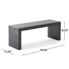 48" Farmhouse Dining Bench with Handcrafted Look and Durable Acacia Wood for Entryway or Kitchen -3irtyhousy - 4 of 4