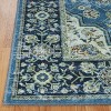 Vintage Distressed Floral Border Traditional Machine Washable Indoor Area Rug by Blue Nile Mills - 3 of 4