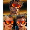 grinderPUNCH Polarized Sport Sunglasses for Men and Women, Lightweight Sun Glasses with UV Protection for Snow Hiking Cycling Running Fishing (Black) - 2 of 4