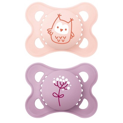 MAM Matte Original Deco Pacifier - 0-6 Months - Girl - 2pc