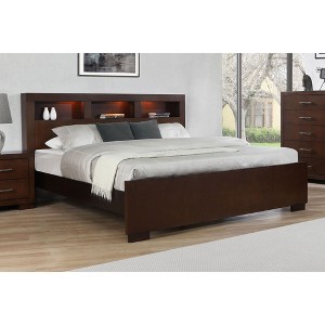 King Size Bookcase Bed with Headboard for Bedroom - 1 of 4