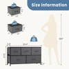 GlasFlength Decorative Storage Cabinets Tall Dresser Fabric Storage Tower ,5 Drawers Wood Top for Kid Room, Nursery, Gray 39.4"*11.8"*20.9" - 2 of 4
