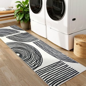 COZONY Low Pile Area Rug, Contemporary Foldable Non-Slip Soft Carpet for Living Room, Bedroom, Office, Modern Indoor Non-Shedding Home Decor Rug - 1 of 4