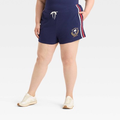 Women's Peanuts Graphic Shorts - Navy