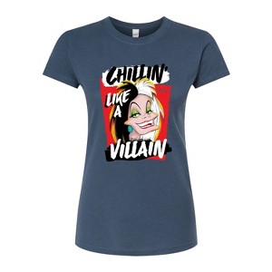 Women's - Disney Villains - Cruella Chillin Like A Villain Fitted Graphic T-Shirt - 1 of 3