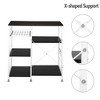 90X40X84cm Floor-Standing 4-Layer Microwave Oven Rack with Pull-Out Basket+X Cross Piece - 2 of 4