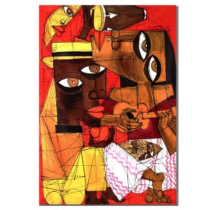 Trademark Fine Art -'Jammin in Red' Canvas Art - 1 of 1