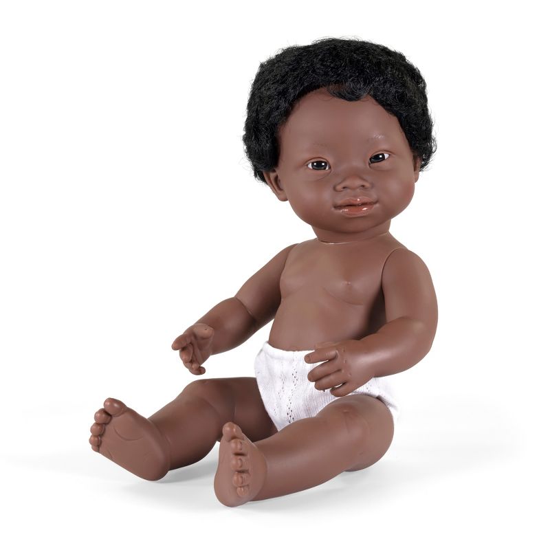 Miniland Educational Anatomically Correct 15" Baby Doll with Down Syndrome, Black Hair, 2 of 4