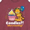 Women's - Garfield - Candles Who's Counting Graphic Racerback Tank - 2 of 4