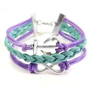 Wrapables Vintage Leather and Rope Infinity Bracelet - 1 of 4