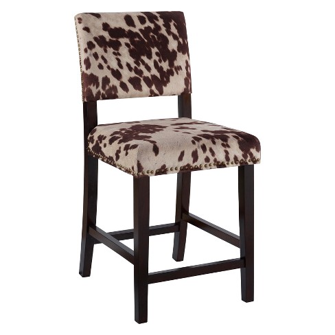 Linon Corey 24 Counter Stool Cow Print Target