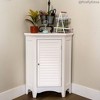 Slone Corner 1 Door Shuttered Floor Cabinet - Elegant Home Fashions - 4 of 4