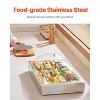 VEVOR Countertop Food Serving Display Container, 1 x 1 Pan Stainless Steel Food Serving Tray, Buffet Condiment Dispenser Display Rack, Silver - 3 of 4