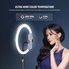 MaseiKar 12"24W High Power LED Ring Light with 71"Tripod Stand Phone Holder Compatible with iPhone for Video Recording,Bi Color Ringlight Lighting - 3 of 4
