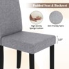 Tangkula Dining Chair Set of 2 Fabric Upholstered Rubber Wood Legs Side Armless - 3 of 4