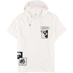 I.N.C International Concepts Mens Cotton Hooded Graphic T-Shirt, White, X-Large - 1 of 1