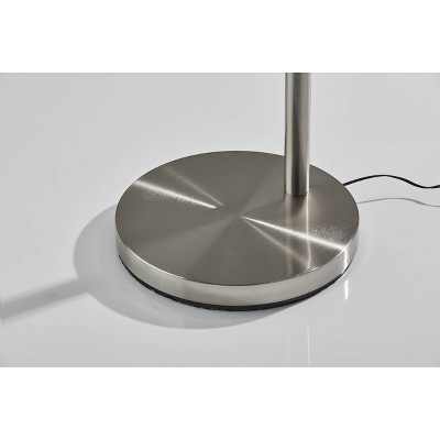 Zodiac Brushed Steel Multi-Head Adjustable Arc Floor Lamp