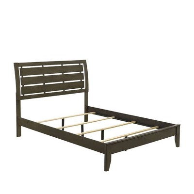 84" Queen Bed Ilana Bed Gray Finish - Acme Furniture: Canvas Upholstery, Wood Frame, 60 Day Warranty