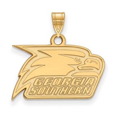 Black Bow Jewelry 14k Yellow Gold Georgia Southern Eagles NCAA Small Pendant