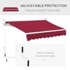 PAGED Retractable Door Awning Water-Resistant Fabric Awning for Door Entrance Aluminum Frame for Gardens, Yard - 3 of 4