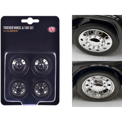 "Trucker Wheels" Wheel and Tire Set of 4 pieces for 1/18 Scale Models by ACME
