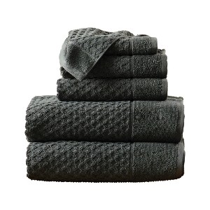 Cotton Quick-Dry Textured Towels - Great Bay Home. - 1 of 4