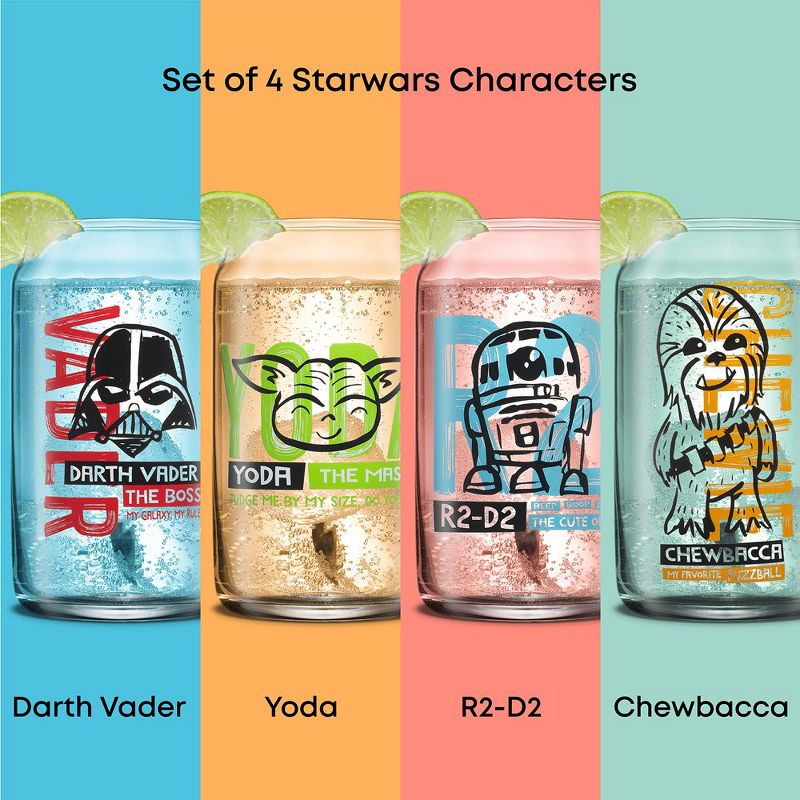 JoyJolt Star Wars™ Now Playing Tumbler Glasses and Glass Straws, 2 of 11