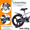 HTUTWOO Kids Bike, 16 & 18 Inch Toddler Bicycle with Glow in The Dark Training Wheels, Adjustable Seat and Sturdy Frame for Boys and Girls Ages 3-9 - 3 of 4
