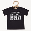 The Juniper Shop Littlest Football Bro Toddler Short Sleeve Tee - 2T - Black - 2 of 4