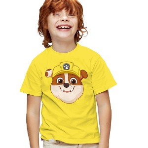 Boys' Short Sleeve Paw Patrol Rubble Grin T-Shirt - 1 of 4