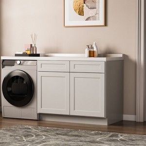 Kitchen Base Cabinet, Unassembled Cabinet with Adjustable Shelf without Top - 1 of 4