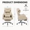 NicBex Adjustable Office Chair with Wheels,Modern Ergonomic Computer Chair with High Back,Swivel Leather Desk Chair for Adult,Student - 3 of 4