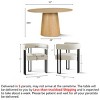 7-Piece Round Dining Table Set with 6 Upholstered Chenille Chairs, 52" Modern Pedestal Table with Metal Leg Dining Chairs for Kitchen-Maison Boucle - 3 of 4