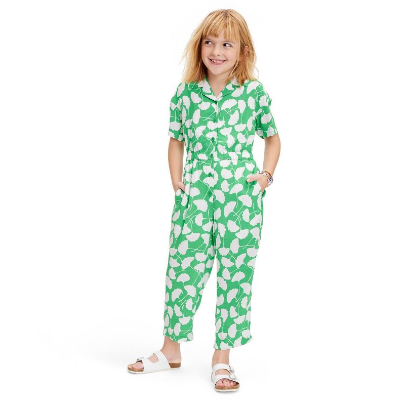 Kids' Short Sleeve Ginkgo Green Jumpsuit - DVF for Target, 1 of 5