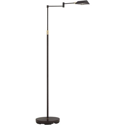 360 Lighting Zema Bronze Pharmacy Swing Arm LED Floor Lamp