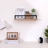 SEVOBAL Utility Storage Shelves Bookshelf Rustic Floating Shelves Set of 2, Wall Mounted Storage for Living Room, Kitchen, Brown, 18.5"*7.9"*5.9" - 2 of 4