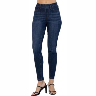 Judy Blue High Waist Pull-On Skinny Jeans - No Button, No Zipper, Patch Pocket Style 88539
