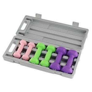 Dumbbell Weights Set for Home Gym, PVC Coated Dumbbell Hand Weights - 1 of 4