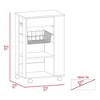 NicBex 1 Drawer Rolling Kitchen Island Cart with 2 Open Shelves and 1 Rack,Kitchen Island on Wheels with Storage,Island Table for Kitchen - 3 of 4