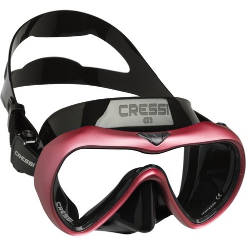 Cressi A1 Dive Mask, Black/pink/clear : Target