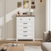 5 Drawer Dresser for Bedroom, Tall Freestanding Chest with Wood Frame and Vertical Storage, Closet Organizer for Entryway or Living Room - 3 of 4